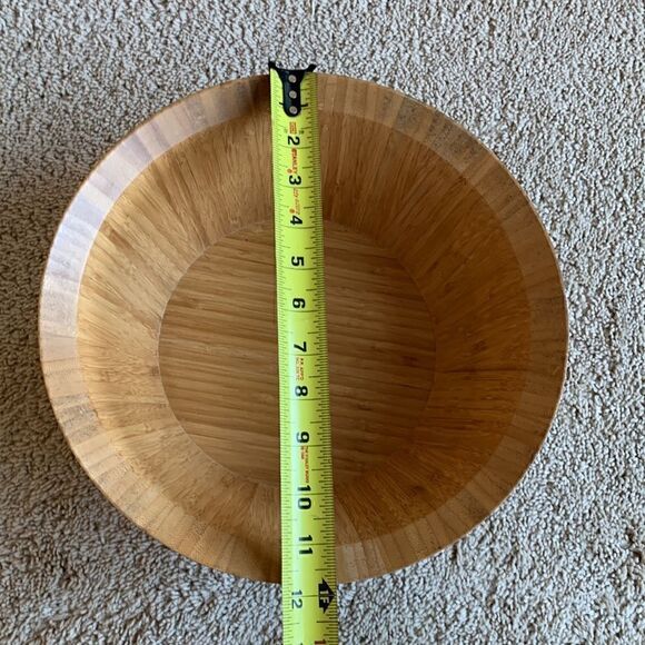 Vintage wood bamboo salad bowl‎ - Picture 2 of 7